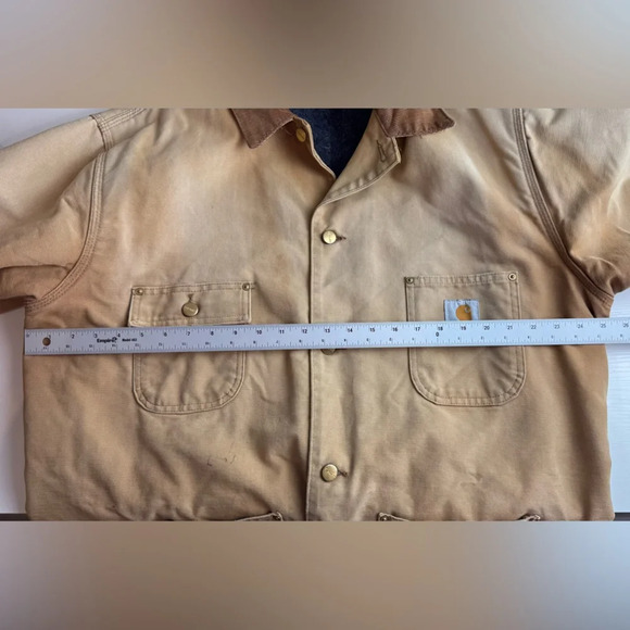 Vintage Carhartt Mens Utilitarian Chore Jacket Size L/XL Blanket Lined - Picture 13 of 15